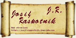 Josif Raspotnik vizit kartica